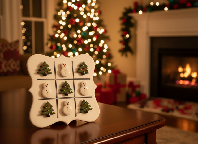 Handgjort Jul Luffarschack – Snögubbar & Julgranar 