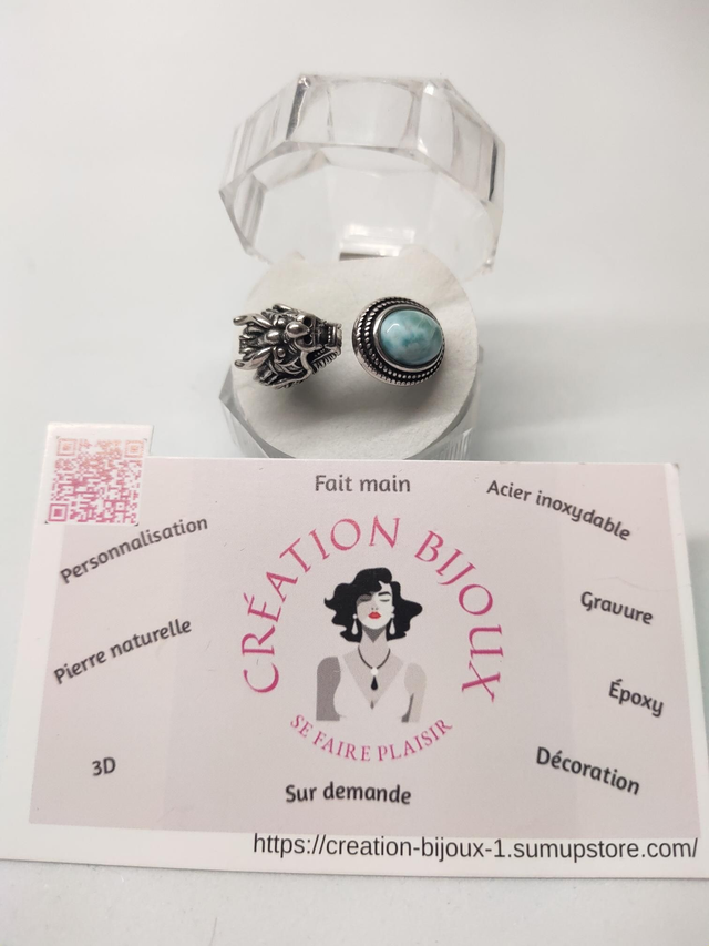 Bague dragon larimar 