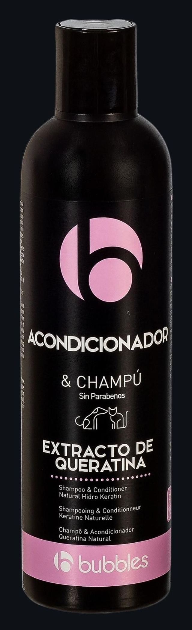 Bubbles® Konditionierendes 2-in-1 Hundeshampoo mit Hydro-Keratin 250 ml