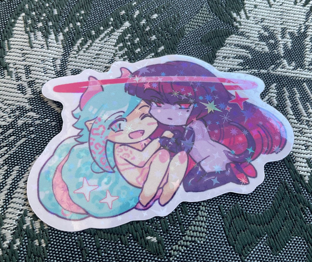Vinyl holographic star sticker - Amalgam OCs
