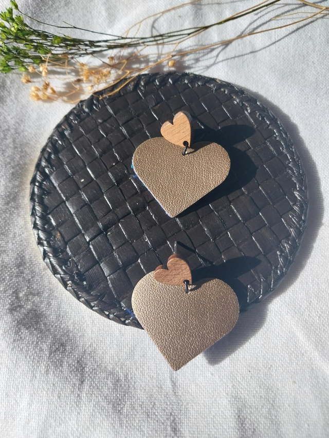 Boucles d'oreilles en matière végétale de céréales 