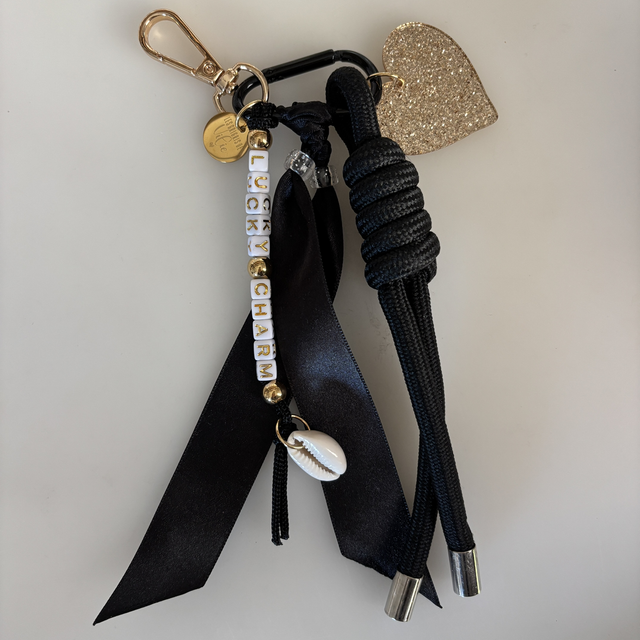 Porte-clés Grigri de sac black LUCKY CHARM