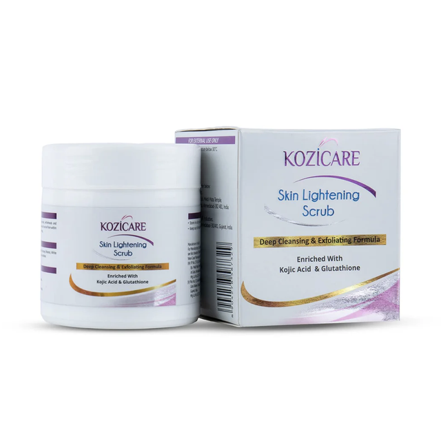 Kozicare Skin Lightening Scrub for Deep Cleansing &amp; Exfoliating Formula
