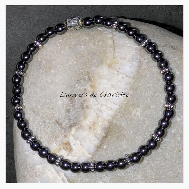 Bracelet "Hématite" 4mm BR-112