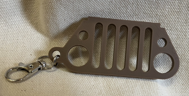 Porte clé calandre marron 