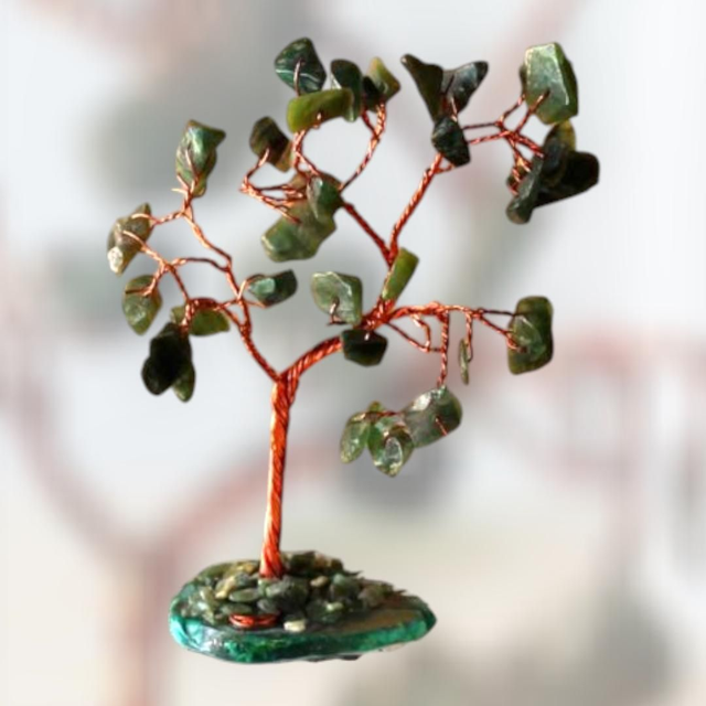 Arbre "Aventurine" sur agate