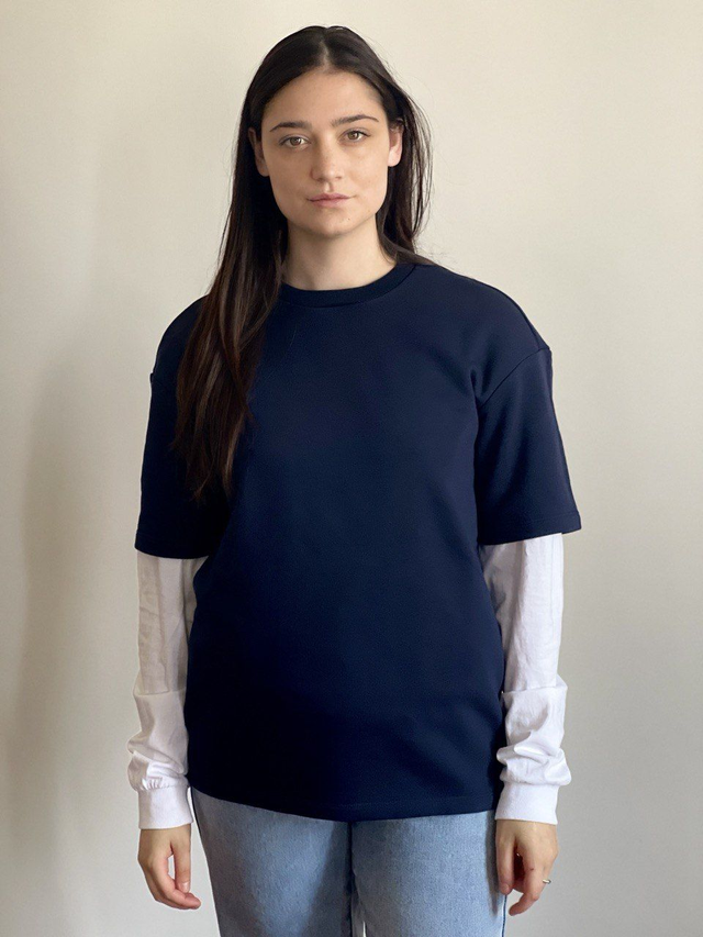 FELPA DONNA OVERSIZE BLU