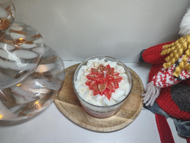 Bougie Fleur de Noël