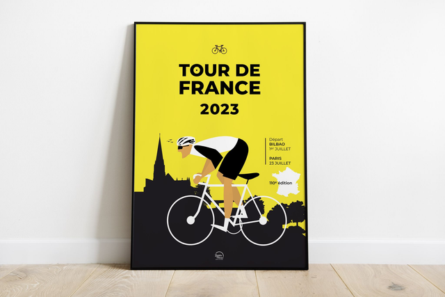 Le Tour de France  “ À fond les pédales ” Affiche de Collection