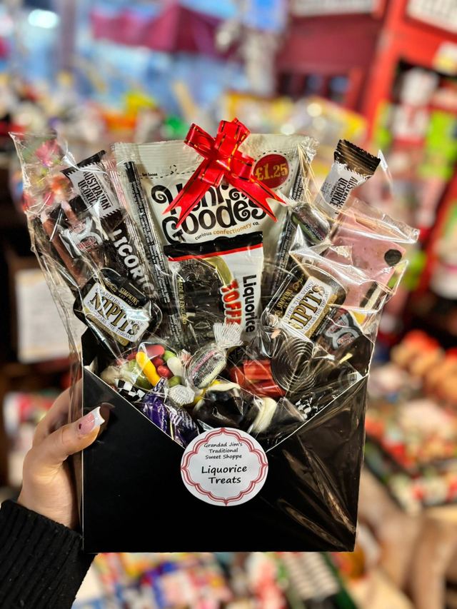 Large liquorice sweet explosion 