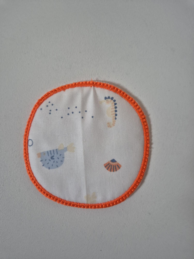 Lingette à l'unité ronde poissons