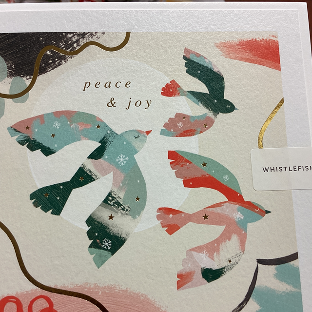 Christmas Open Whistlefish- Peace and joy (three doves)