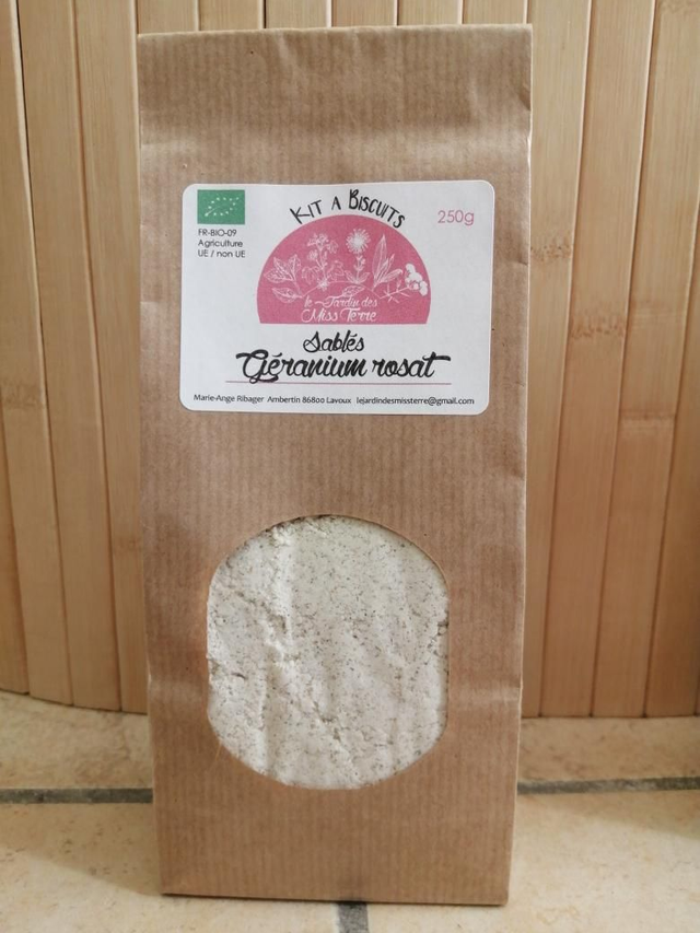 Sablés géranium rosat 