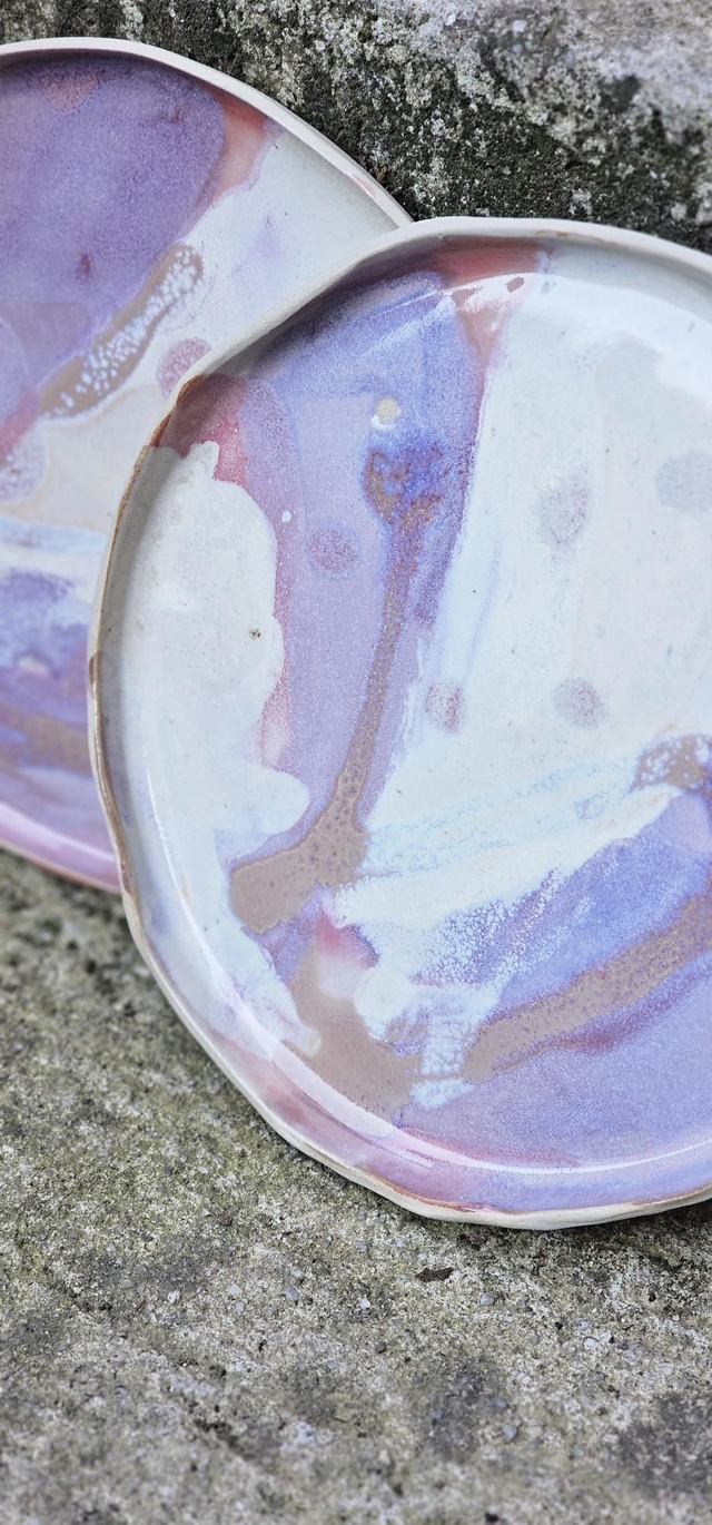 Assiettes decor abstrait 