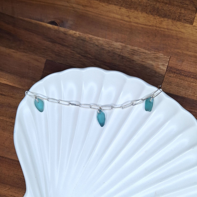 Bocca Bleu - bracelet de plage en argent et verre