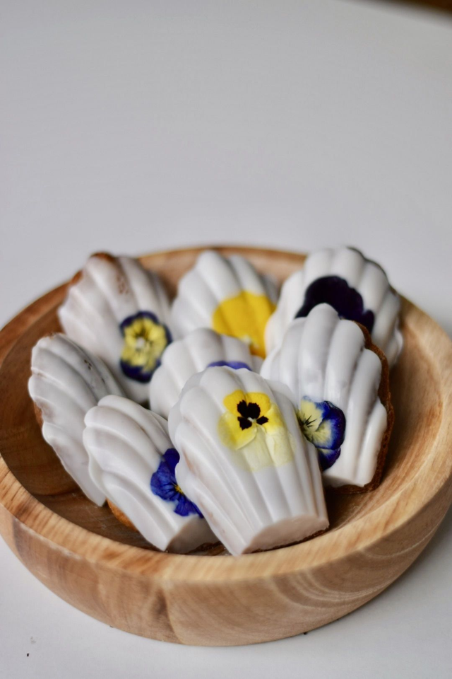 Madeleines fleuries 