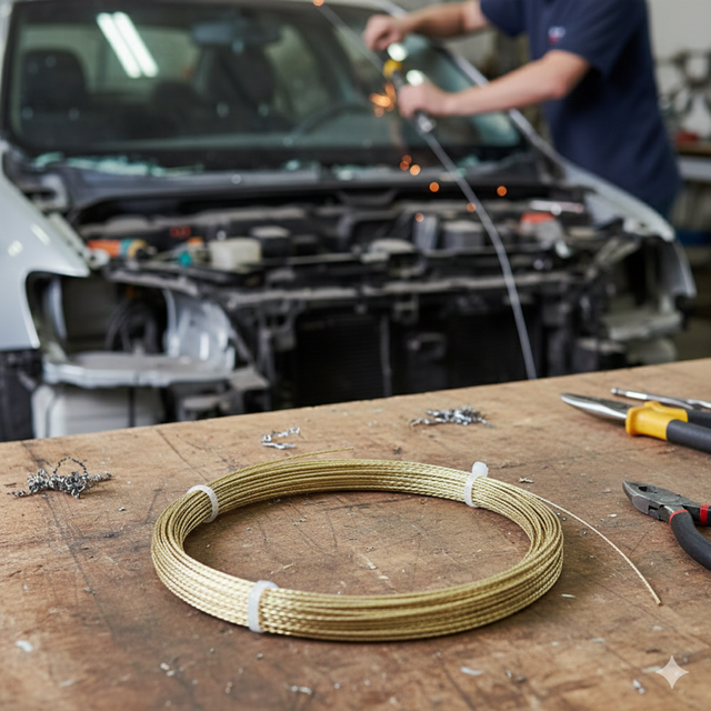 Drát na vyřezávání automobilových skel 22,5 m - zlatý BOLL 007015