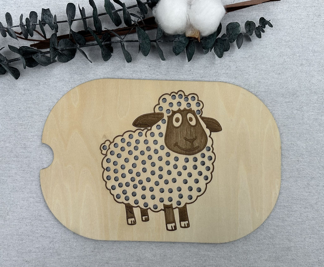 Plaque d&#039;activité compatible IKEA Trofast - Mouton