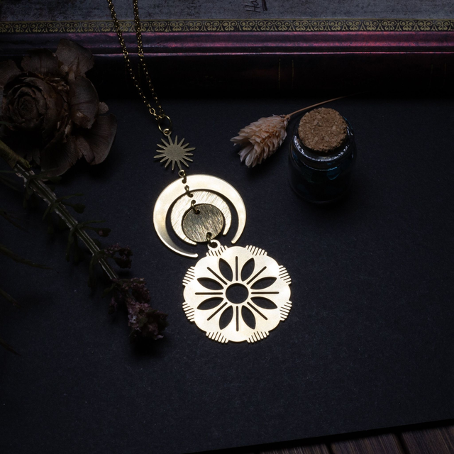 "flolive" collier en laiton 