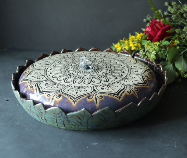 XL Beautiful Mandala Water Fountain