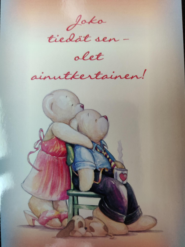 Postikortti Joko tiedät sen ..