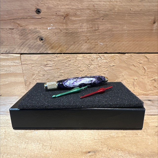 Royal Purple Tritone Crochet Handle and Hooks 