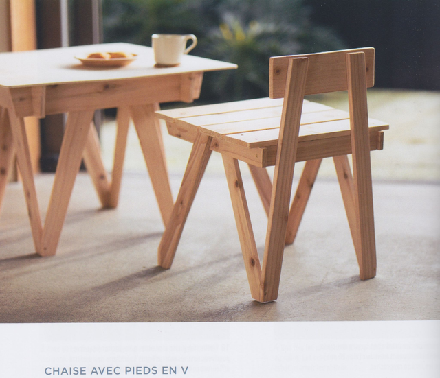 Chaise pieds en V