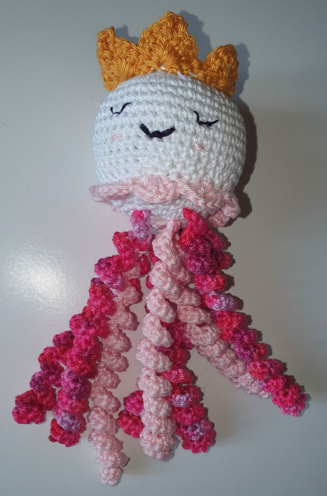 Pieuvre dégradé fushia et rose 