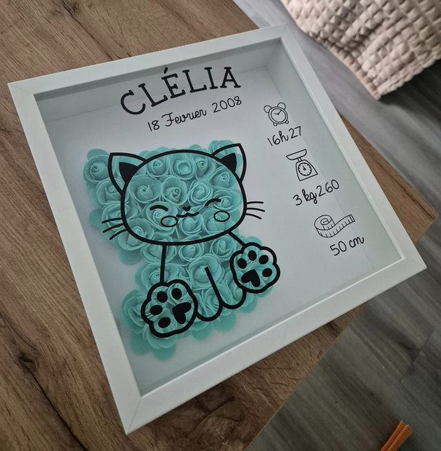 Cadre naissance Modèle Chat
