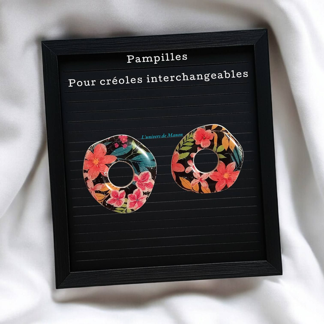 2 Pampilles ovale (créoles interchangeables).