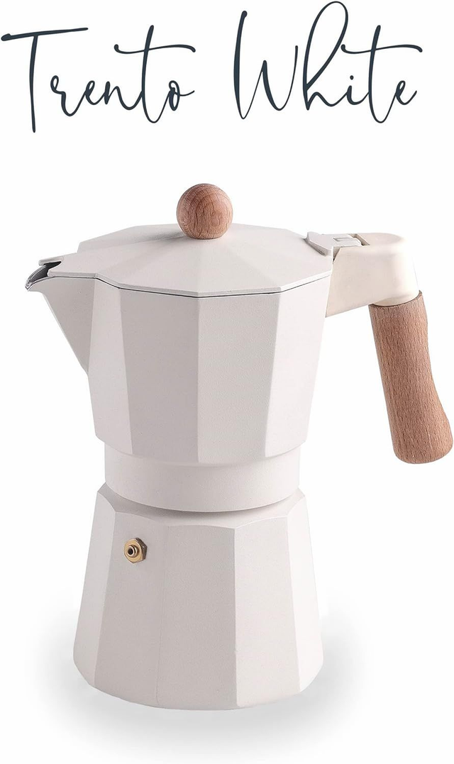 Cafetera aluminio  TRENTO   LACOR   BLANCA