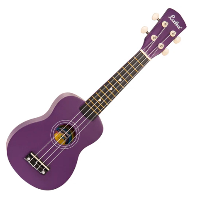 Laka Rainbow Series Soprano Ukulele &amp; Carry Bag ~ Violet