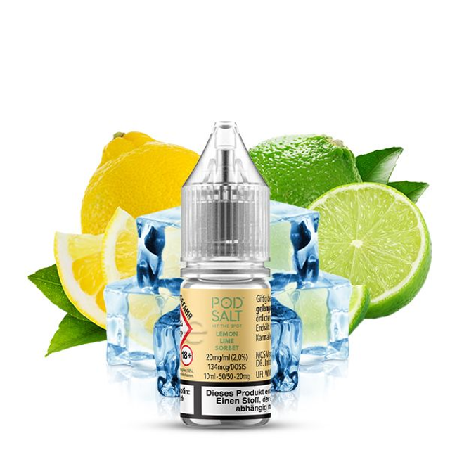 POD SALT XTRA Lemon Lime Sorbet Nikotinsalz Liquid 10 ml