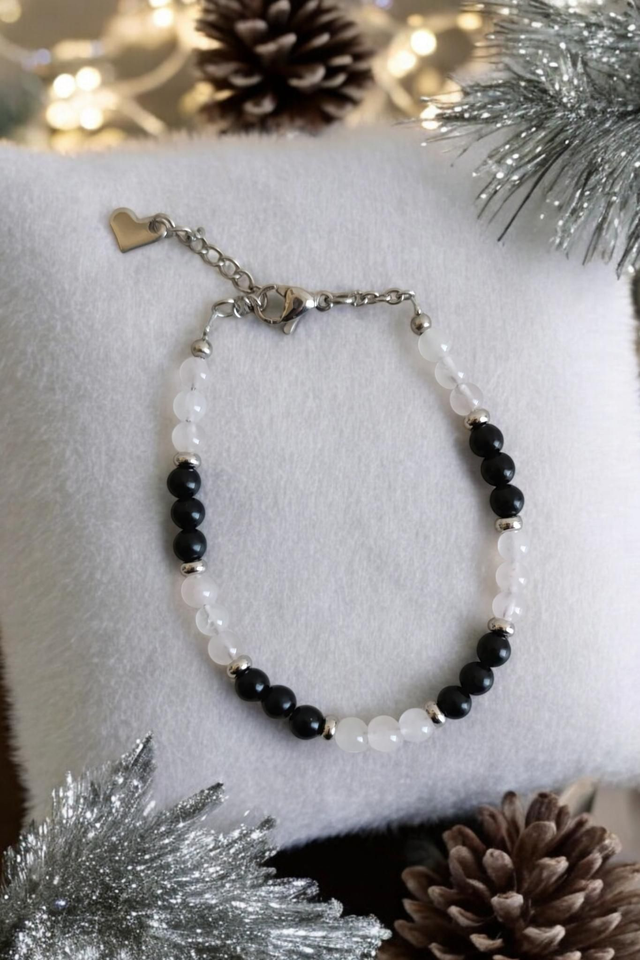 Parure 2 Équilibre du Cœur & Ancrage Noir