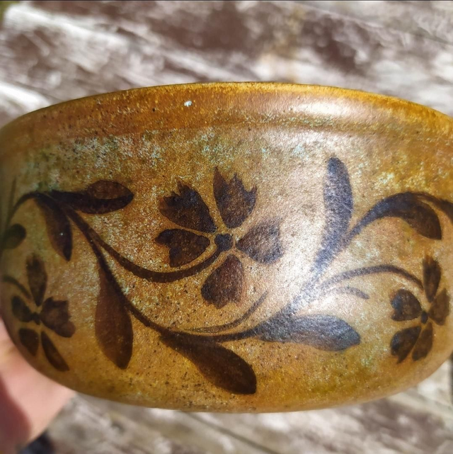 Ancien caquelon signé "La grange aux potiers"