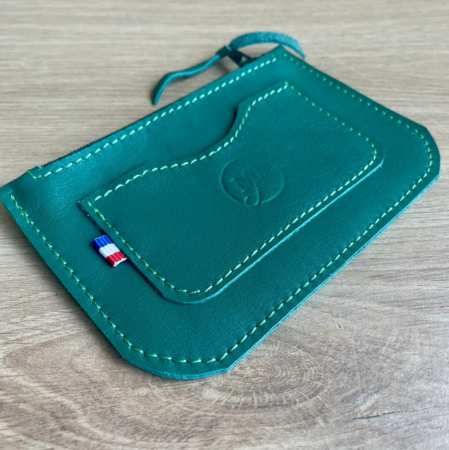 Porte cartes / porte monnaies vert