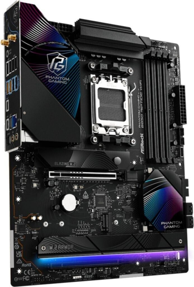 02.2.0122 – Scheda Madre ASRock Phantom Gaming B850 Riptide WiFi – ATX gaming con WiFi 7 per Ryzen 7000/8000/9000