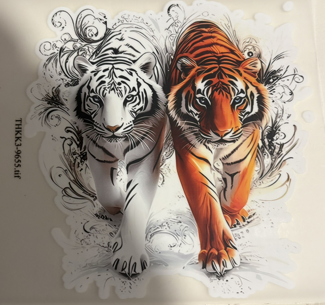 Pair of tigers DTF print