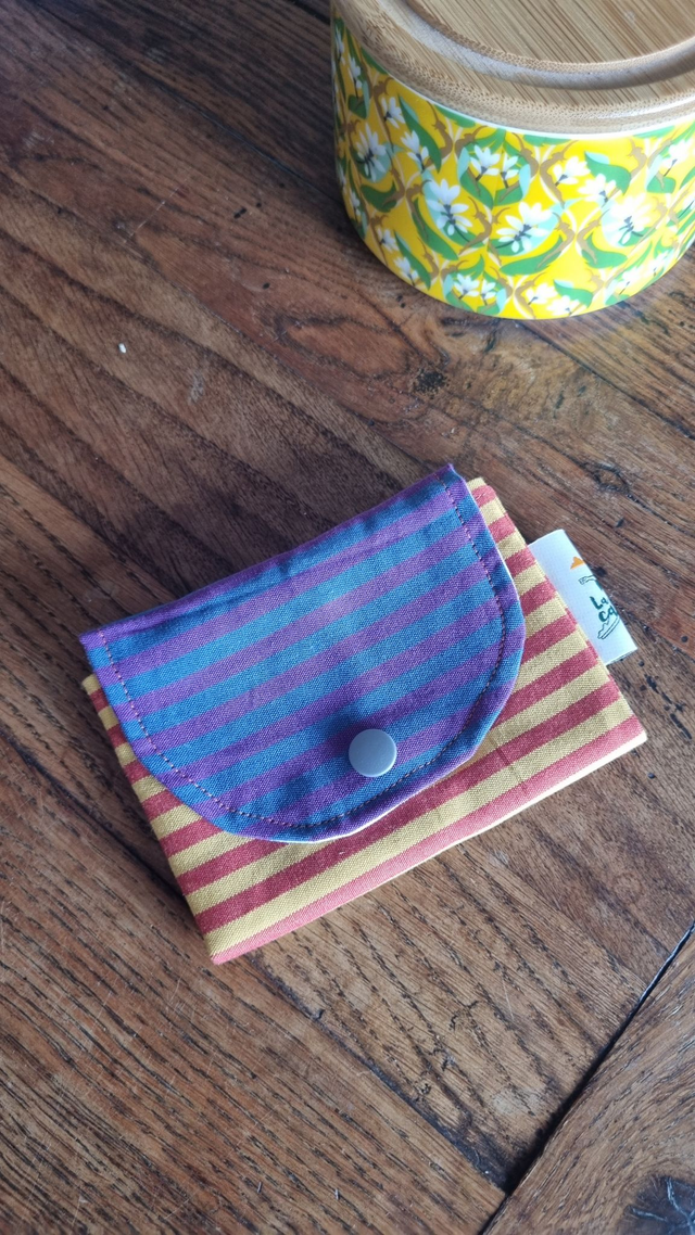 Porte-carte violet/rouge