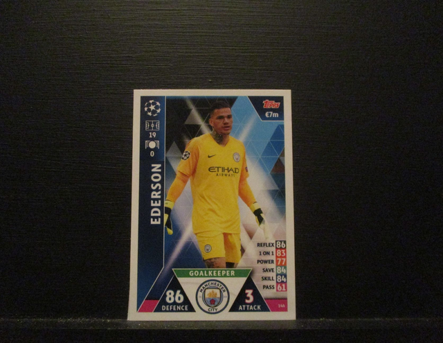 EDERSON - UEFA Champions League Match Attax 2018/19 Original Trading Card #146