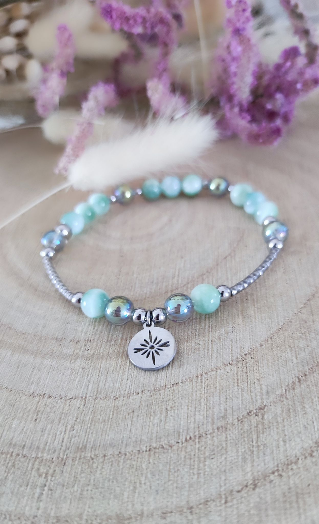 Bracelet "Énergie Féminine" Garniérite