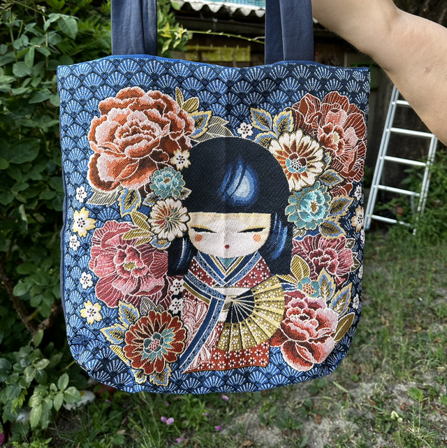 Grand sac poupée bleu 