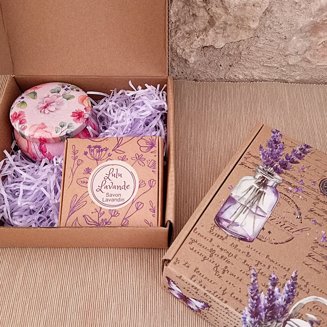 Coffret cadeau - Bougie et Savon à la Lavande