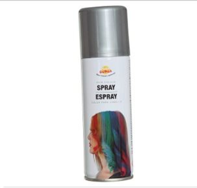 HALLOWEEN ,  17018 BOTTIGLIA SPRAY FLUORESCENTE ARGENTO 125 ML 