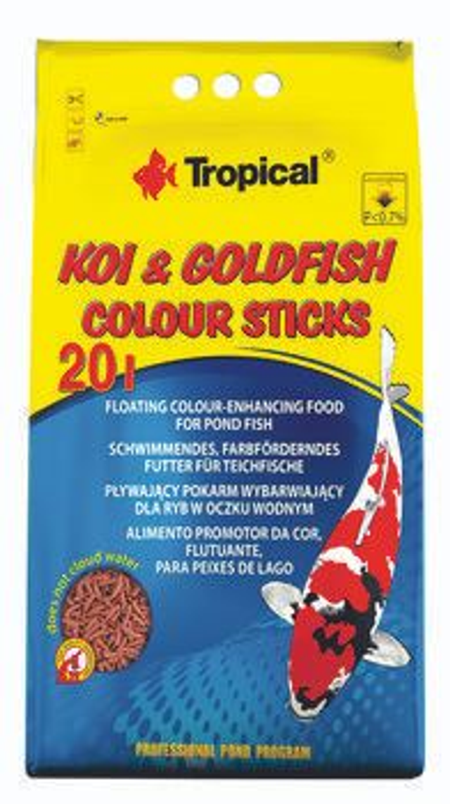Koi &amp; goldfish colour sticks 20l