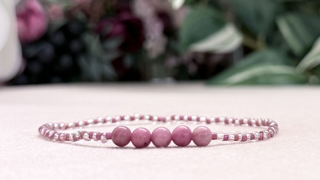 Bracelet | Rose Rhodonite - Éléments