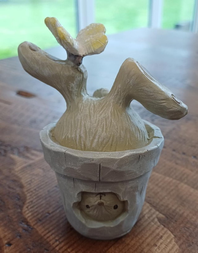 Spring bunny in planter