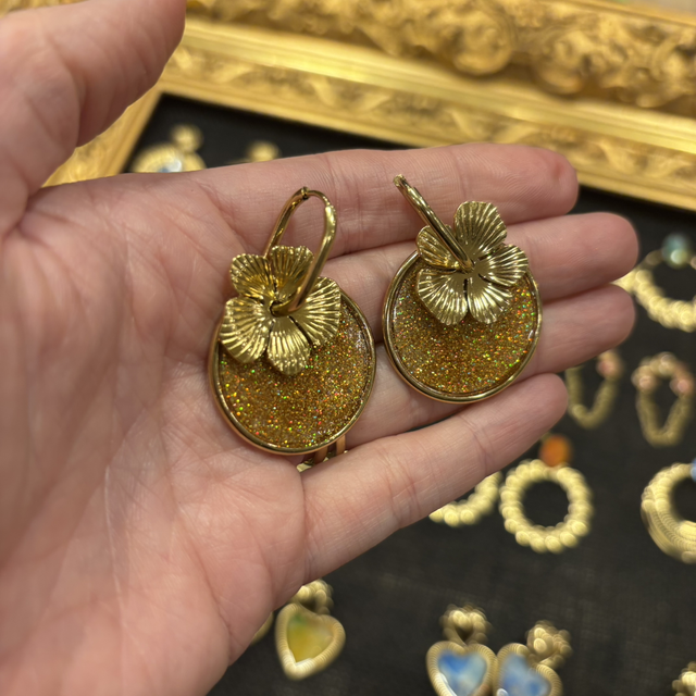 Boucles d’oreilles réversibles Flowers