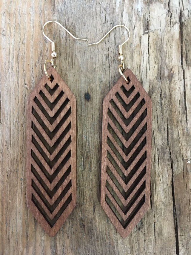 BOUCLES D'OREILLES EN BOIS