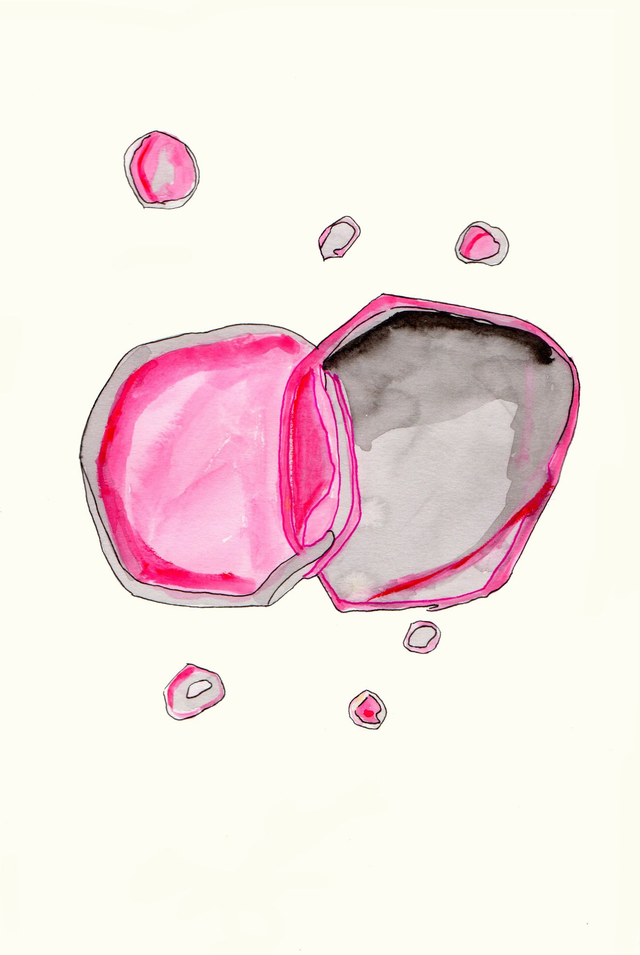 Encre originale et unique pour le livre « Les comptines du week-end ». Titre : Ceux qui dans la  main dans la main dessinent pour demain